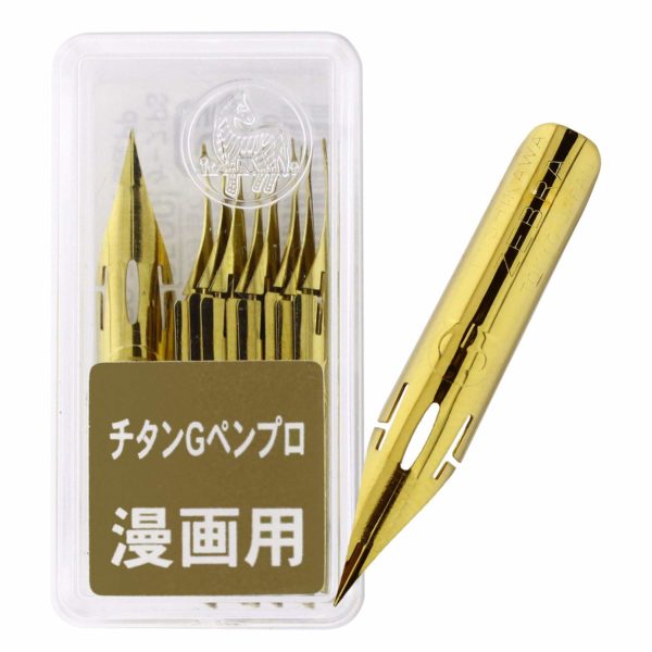 Zebra Comic Pen Nib Type Professional G Model Titanium 10 Pack (PG-7B-C-K)