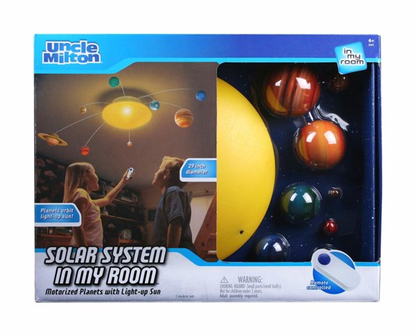 Solar system type light Saturn, Jupiter, Venus go around the sun Parallel import