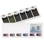 Moyundo watercolor solid ink 絵 ink 6 colors セット 15452