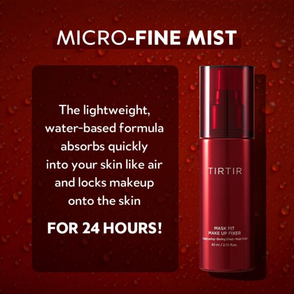 TIRTIR Mask Fit Make-up Fixer – Long-lasting makeup setting spray in 80ml bottle