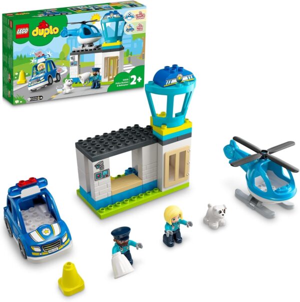 LEGO Duplo City 10959 Toy Blocks Gift Toddler Baby Police Helicopter Boys Girls 2+