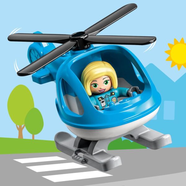 LEGO Duplo City 10959 Toy Blocks Gift Toddler Baby Police Helicopter Boys Girls 2+ - Image 2