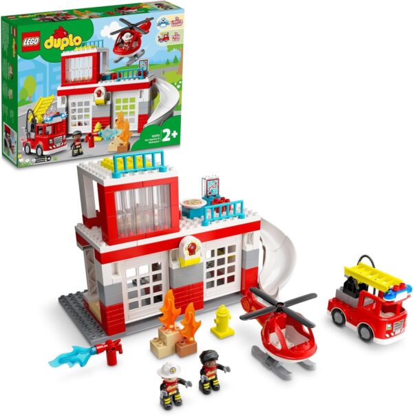 LEGO Duplo 10970 Duplo Town Toy Blocks Presents Infants Baby Firefighting Helicopter Boys Girls 2+