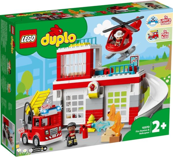 LEGO Duplo 10970 Duplo Town Toy Blocks Presents Infants Baby Firefighting Helicopter Boys Girls 2+ - Image 3